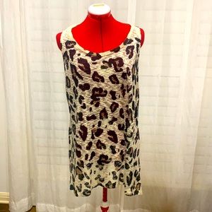 Leopard knit cami tunic